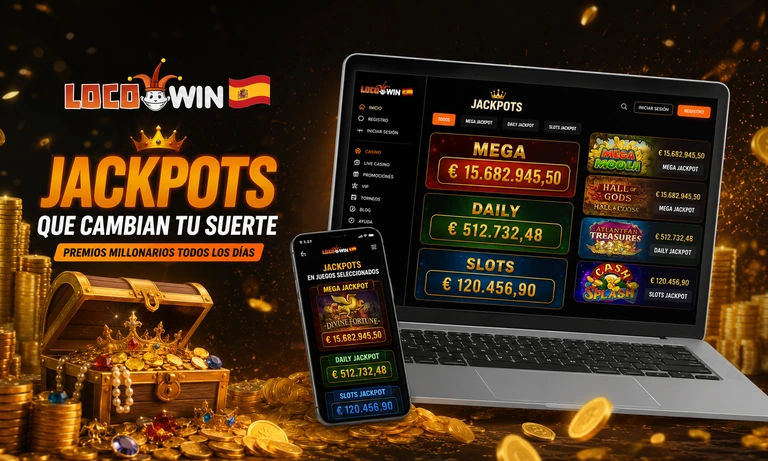 Sección de Jackpots del casino en línea Locowin