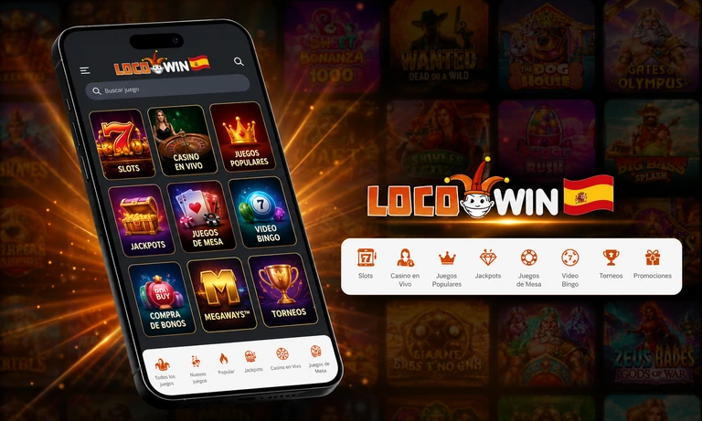 Versión para navegador y app para móvil de Locowin Casino